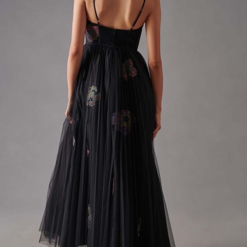 Anthropologie Geisha Designs Floral Tulle Corset Dress XXS - Picture 4 of 5